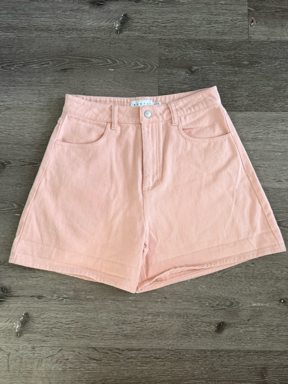 Soft Pink High-Rise Cotton Shorts - Rusty | size M